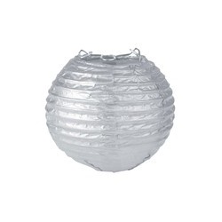 LANTERNE METALISEE ARGENT DIAM 10cm