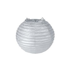 LANTERNE METALISEE ARGENT DIAM 7cm