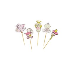 SUJETS BOIS NAISSANCE FILLE X10