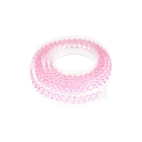 RUBAN STRASS ADHESIFS 90CM ROSE