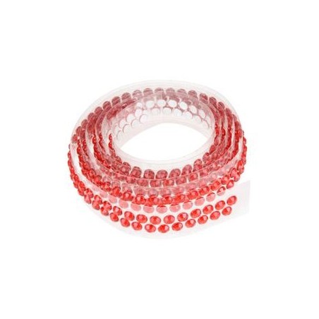 RUBAN STRASS ADHESIFS 90CM ROUGE