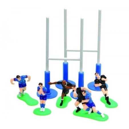 KIT 6 JOUEURS RUGBY + POTEAUX