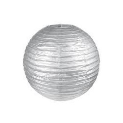 LANTERNE METALISE ARGENT