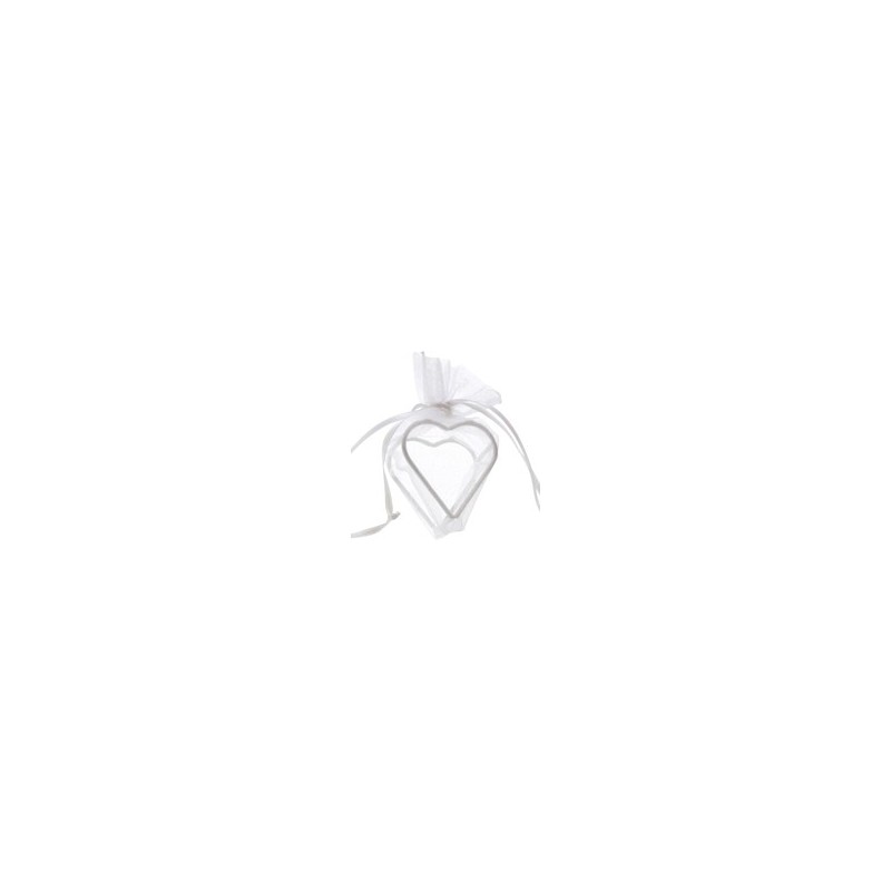SACHET COEUR ARMURE BLANC LOT DE 4 SACHET COEUR ARMURE BLANC LOT DE 4