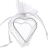 SACHET COEUR ARMURE BLANC LOT DE 4