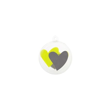 BOULE COEUR VERT SACHET DE 4 PIECES