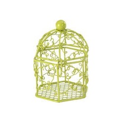 BONBONNIERE CAGE VERTE SACHET DE 2 PIECES