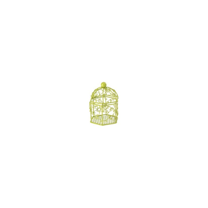 BONBONNIERE CAGE VERTE SACHET DE 2 PIECES BONBONNIERE CAGE VERTE SACHET DE 2 PIECES
