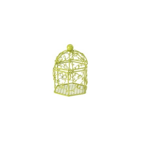 BONBONNIERE CAGE VERTE SACHET DE 2 PIECES