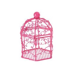 BONBONNIERE CAGE FUSCHIA SACHET E 2 PIECES