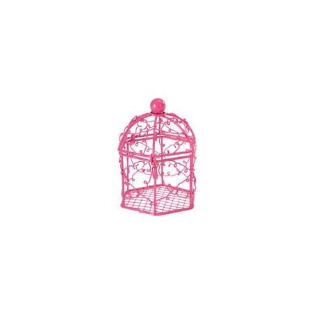 BONBONNIERE CAGE FUSCHIA SACHET E 2 PIECES